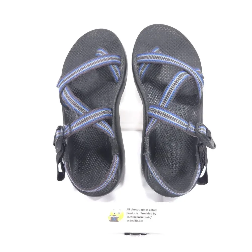 Chaco Classic Strappy Outdoor Trail Adjustable Sandals Mens Size 10 Black Blue